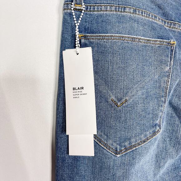 New Hudson Womens 25 Blair High Rise Skinny Ankle Jeans Jakarta Medium Wash - Picture 9 of 14